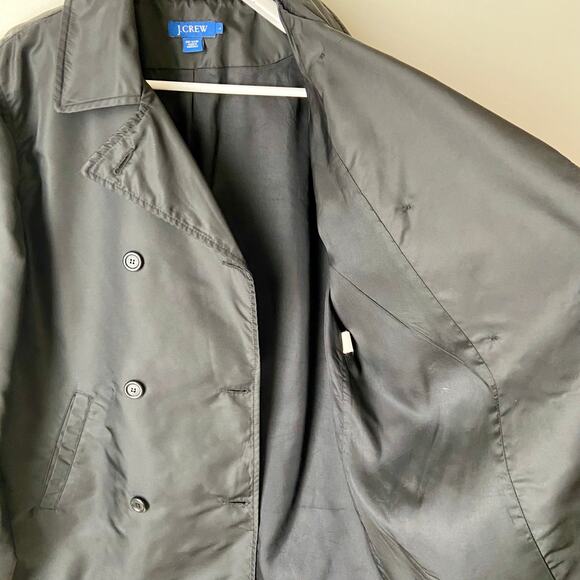 J. Crew Nylon Double-Breasted Pea Coat Size Large - Picture 3 of 6